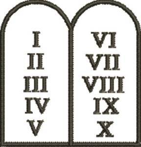 Picture of Ten Commandments Machine Embroidery Design