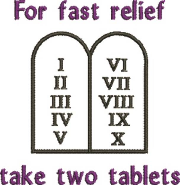 Picture of Two Tablets Machine Embroidery Design