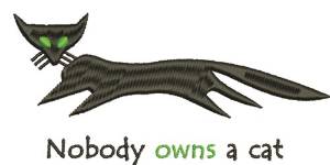 Picture of Nobody Owns Cat Machine Embroidery Design