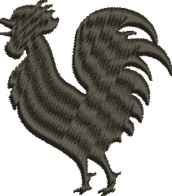 Picture of Rooster Silhouette Machine Embroidery Design