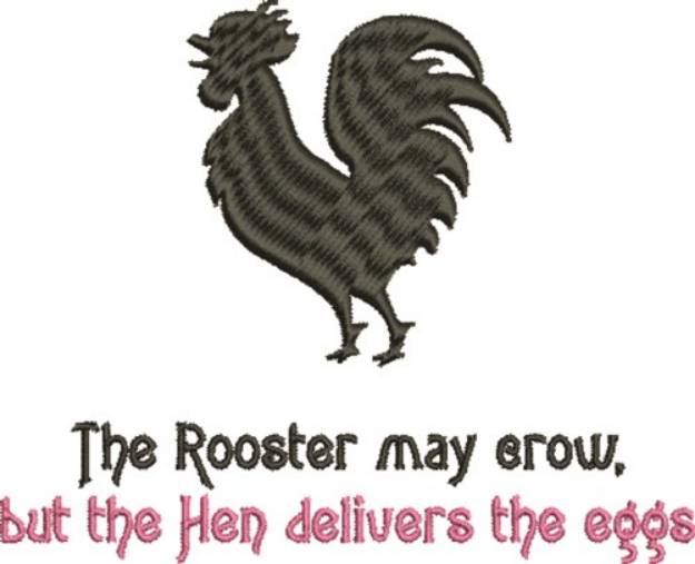 Picture of Rooster May Crow Machine Embroidery Design