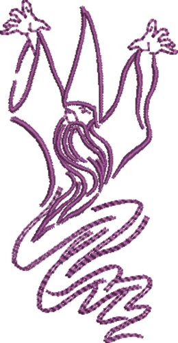 Wizard Outline Machine Embroidery Design