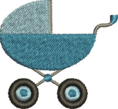 Baby Boy Carriage Machine Embroidery Design