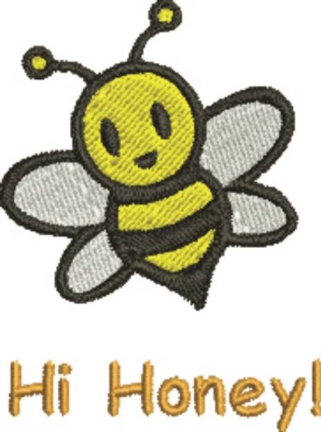 Picture of Hi Honey! Machine Embroidery Design