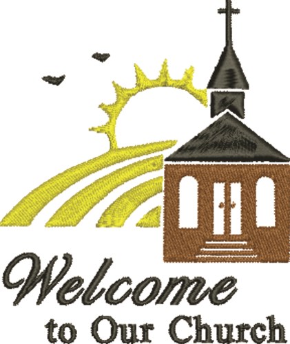 Welcome To Our Church Machine Embroidery Design