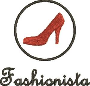 Picture of Red High Heel Machine Embroidery Design