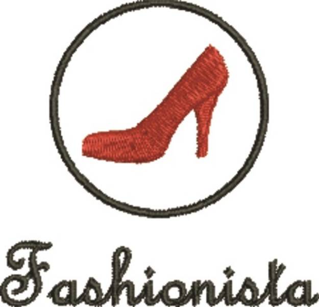Picture of Red High Heel Machine Embroidery Design
