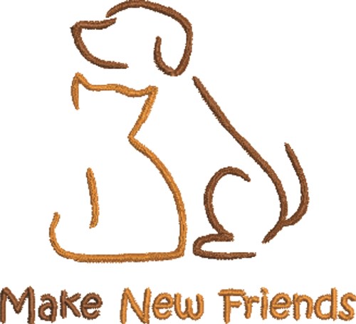 Make New Friends Machine Embroidery Design