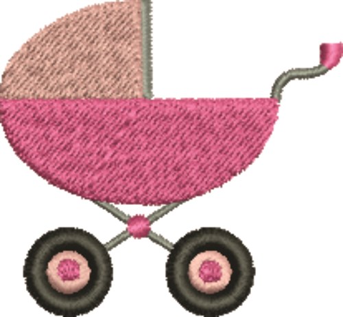 Baby Girl Carriage Machine Embroidery Design