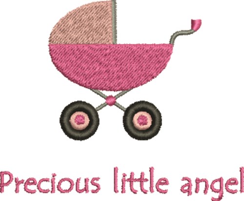 Precious Little Angel Carriage Machine Embroidery Design