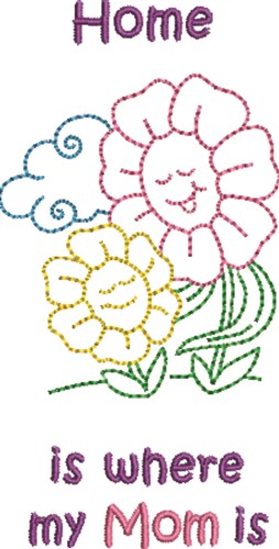 Happy Flowers Machine Embroidery Design