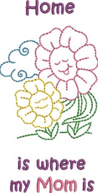 Picture of Happy Flowers Machine Embroidery Design