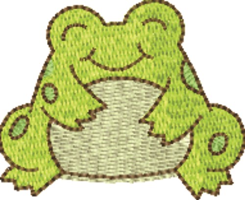 Happy Frog Machine Embroidery Design