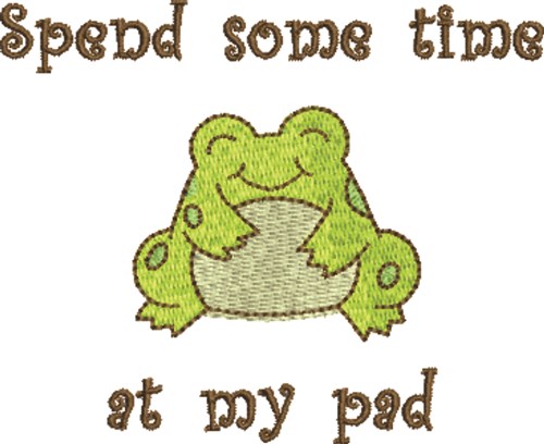 Happy Frog Machine Embroidery Design