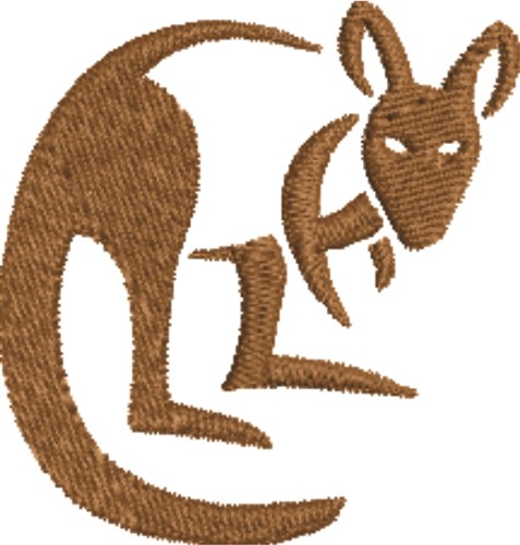 Kangaroo Machine Embroidery Design