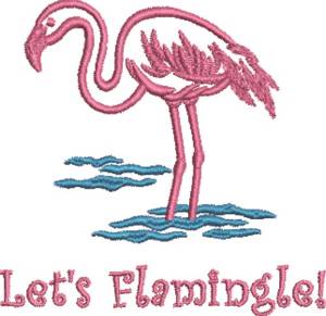 Picture of Lets Flamingle! Machine Embroidery Design