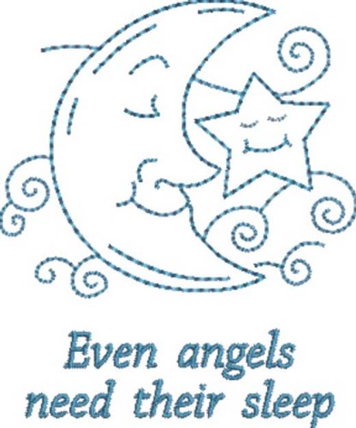 Picture of Sleepy Time Angels Machine Embroidery Design