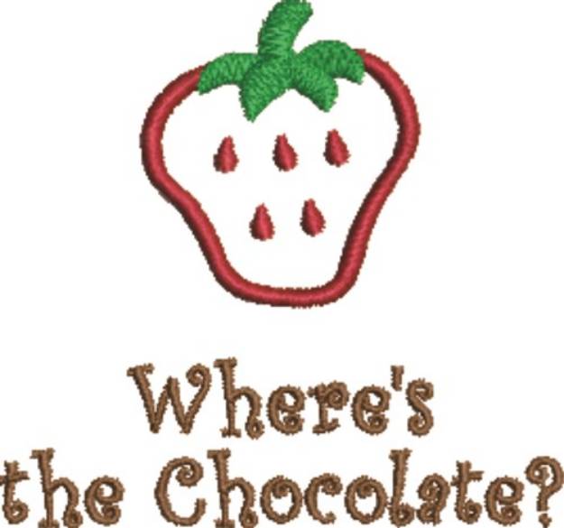 Picture of Strawberry & Chocolate Machine Embroidery Design