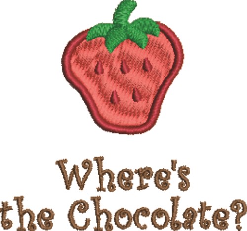 Strawberry & Chocolate Machine Embroidery Design