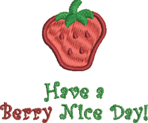 Berry Nice Day Machine Embroidery Design