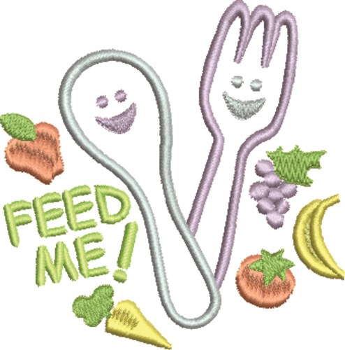 Time To Eat Machine Embroidery Design