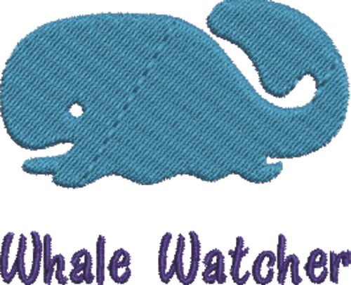 Whale Watcher Machine Embroidery Design