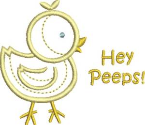 Picture of Hey Peeps Machine Embroidery Design