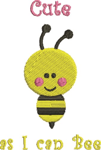 Cute Bee Machine Embroidery Design