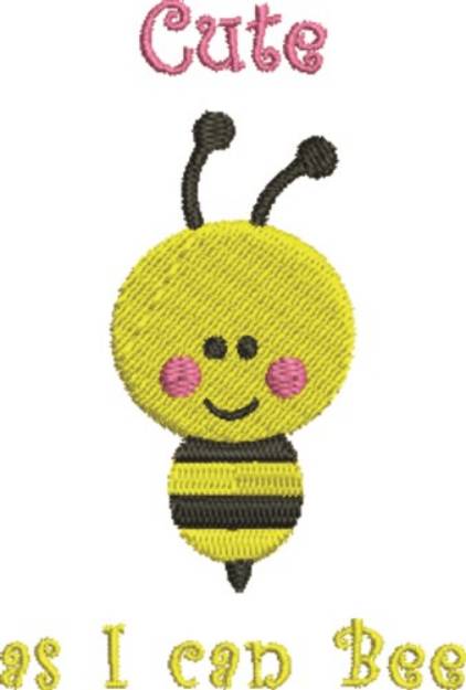 Picture of Cute Bee Machine Embroidery Design