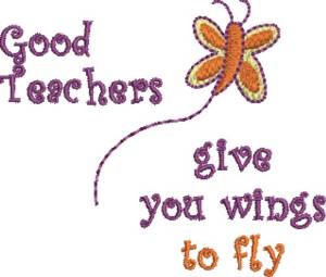Picture of Good Teachers Machine Embroidery Design