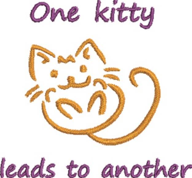 Picture of One Kitty Machine Embroidery Design