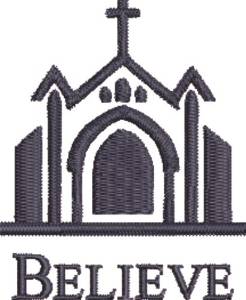 Picture of Church Belive Machine Embroidery Design