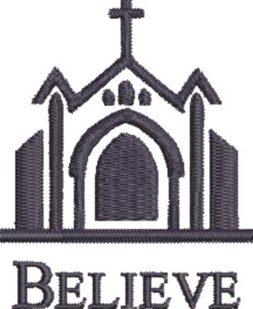 Picture of Church Belive Machine Embroidery Design