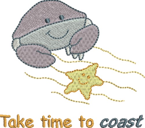 Time To Coast Machine Embroidery Design