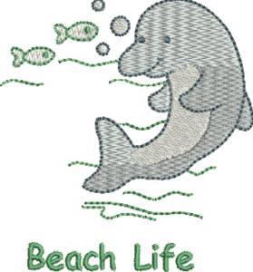 Picture of Beach Life Machine Embroidery Design