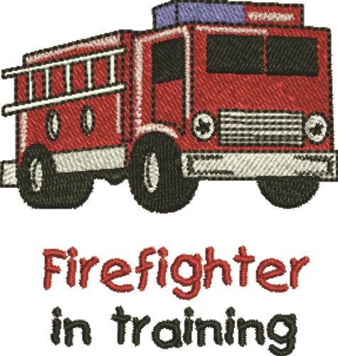 Firefighter In Training Machine Embroidery Design
