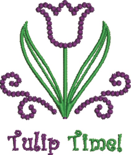 Tulip Time Machine Embroidery Design