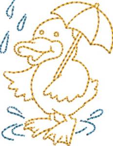 Picture of Rain Duck Machine Embroidery Design
