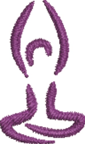 Yoga Outline Machine Embroidery Design