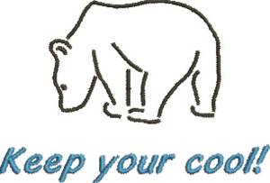 Picture of Keep Your Cool Bear Machine Embroidery Design