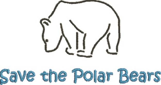 Picture of Save The Polar Bears Machine Embroidery Design