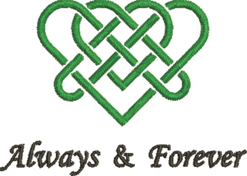 Celtic Heart Always... Machine Embroidery Design