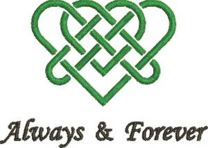 Picture of Celtic Heart Always... Machine Embroidery Design