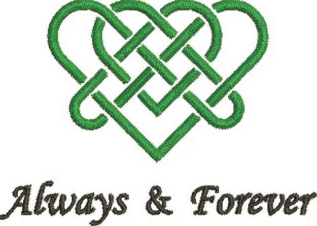 Picture of Celtic Heart Always... Machine Embroidery Design