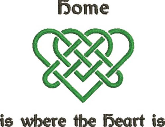 Picture of Celtic Heart Home Is... Machine Embroidery Design