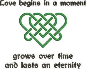 Picture of Celtic Heart Love Begins... Machine Embroidery Design