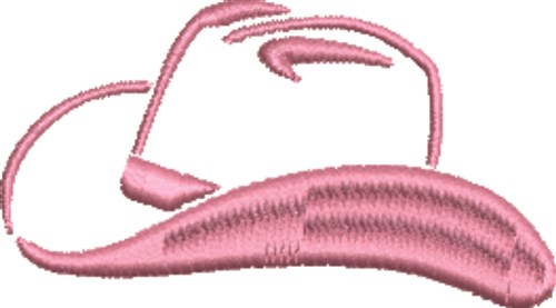 Cowgirl Hat Outline Machine Embroidery Design