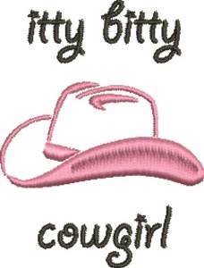 Picture of Itty Bitty Cowgirl Machine Embroidery Design