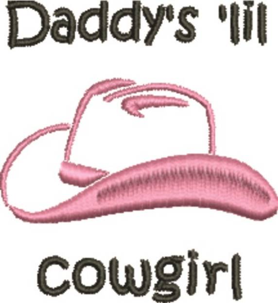 Picture of Daddys Lil Cowgirl Machine Embroidery Design