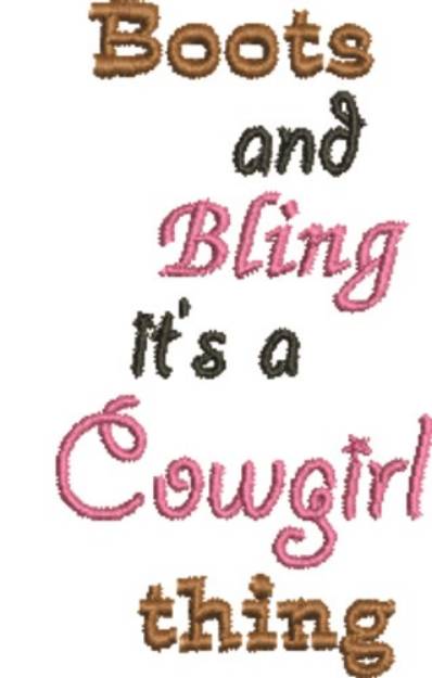 Picture of Its A Cowgirl Thing Machine Embroidery Design